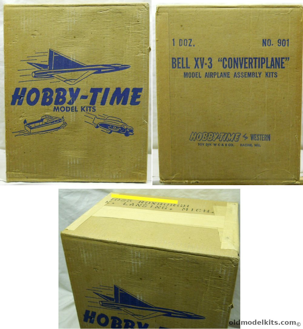 Hobby-Time 1/43 Sealed Factory Case of 12 Bell XV-3 US Army Convertiplane, 901-98c plastic model kit